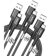 JSAUX USB C Cable 3.1A Fast Charging, 3-Pack (10ft+6.6ft+3.3ft) USB A to Type C Charge Cord Compa...