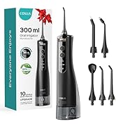 COSLUS Cordless Water Flosser &amp; Dental Pick for Teeth, Braces, Gums Care - Advanced 10 Pressure S...