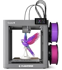 FLASHFORGE Creator 5 Pro 4-Toolhead 3D Printer, Industrial Multi-Material & Color Printing, 65°C Act...