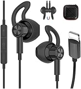 iMangoo for Lightning Headphones Wired MFi Certified Magnetic Earbuds Anti Drop Ear Buds Tips Cor...