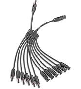 Pjerjzn Solar Panel Connector 6 to 1 Solar Y Branch Solar Panel Splitter 6Way Solar Panel Paralle...
