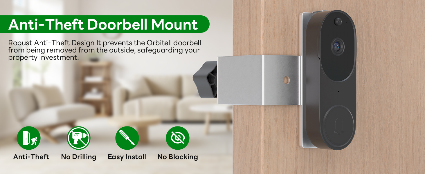 orbitell anti theft doorbell mount doorbell camera mount video doorbells holder mounting bracket