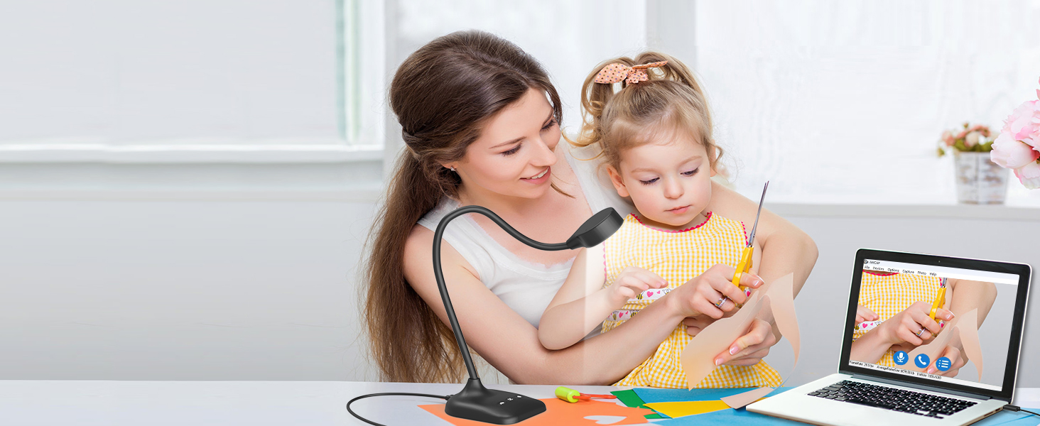 Document camera teachers classroom USB teaching web cam PC webcam light LED 1080P 1944P