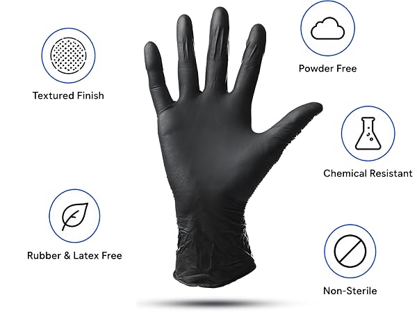 blue nitrile gloves,black nitrile gloves,medical grade nitrile gloves,heavy duty nitrile gloves,