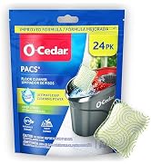 O-Cedar PACS Hard Floor Cleaner, Crisp Citrus Scent 24 Count (1-Pack) | Made with Naturally-Deriv...
