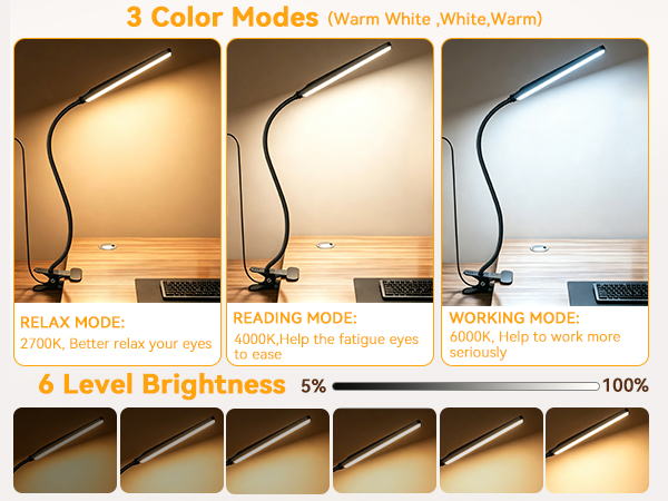 Clip On Desk Lamp