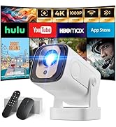 Projector [Auto Focus &amp; 1080P Native &amp; Bulit-in Apps] Projector 4K Support Auto Correction WiFi 6...