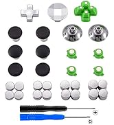 eXtremeRate Magnetic Metal Bullet Buttons Dpads for PS4 Controller, Aluminium Thumbstick Joystick...