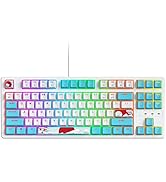iTastatur 75 Percent Mechanical Gaming Keyboard, 87 Keys RGB Backlit Wired Keyboard TKL Compact K...