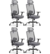 Shintenchi Office Chair Ergonomic Computer Desk Chair, 330 LBS Home Mesh Office Desk Chairs with ...