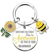 MigPio Sunflower Keychain Inspirational Gift for Friend Sunflower Gifts for Women Bee Gifts Bee K...