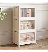 3 Pack Stackable Storage Bins with Lids 8.8 GAL - Collapsible Storage Bins Open Front &amp; Top Home ...