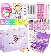 homicozy Art Supplies for Kids,66PCS Drawing Kits with Unicorn Storage Case for Girls Age 4-12,Co...