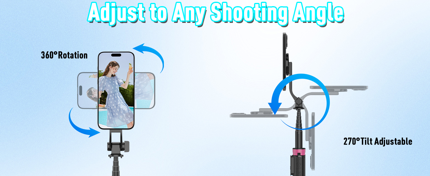 Magnetic Selfie Stick Tripod with Remote