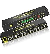 FlyroadUp HDMI Switch 4K@60Hz HDMI 2.0 Switcher 5 in 1 Out with Remote, Support Dolby Vision Dolb...