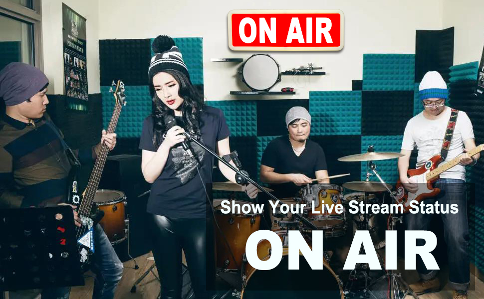 on air sign lightin up for live decor recording studio meeting progress door wall neon box home