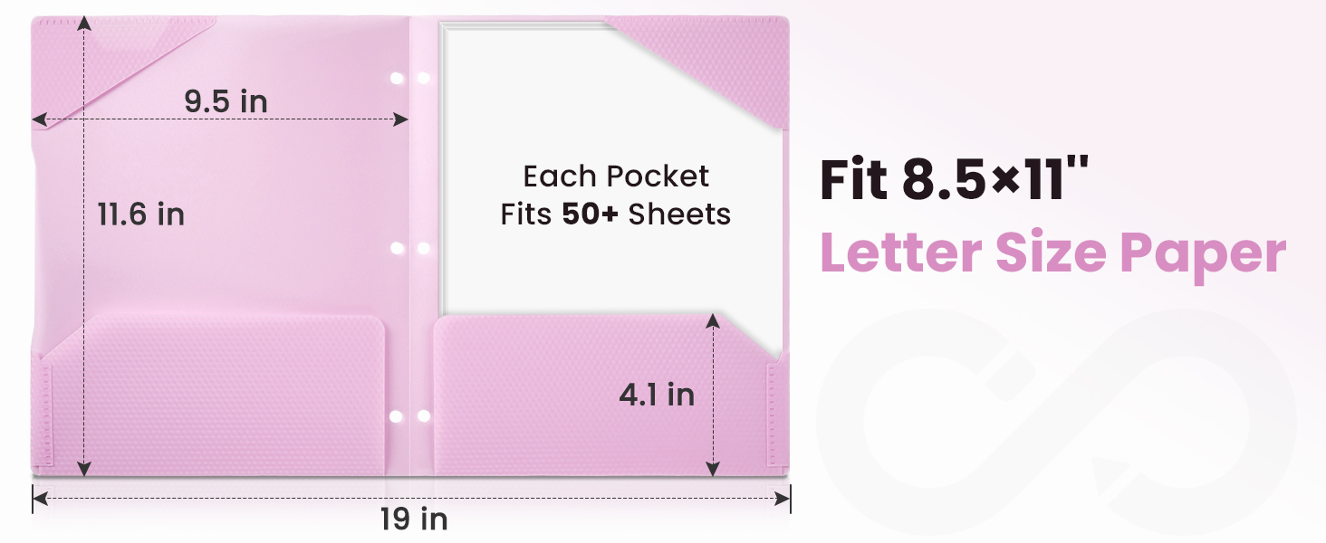 heavy duty 2 pockets folders for 3 ring pouched