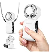 Mini Portable Handheld Turbo Fan, 0.2 lb &amp; 12 Hrs Long-Lasting, Whisper-Quiet,100-Speed High-Velo...