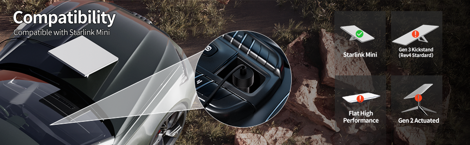 starlink mini dc power cable