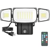 Olafus 80W Plug in Flood Lights Dusk to Dawn Outdoor Lighting, 8000LM Exterior LED Security Light...