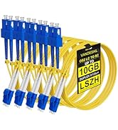 VANDESAIL 5pack LC to SC Fiber Patch Cable, OS2 Single Mode Patch Cable, 1G/10GB SMF Fiber Jumper...