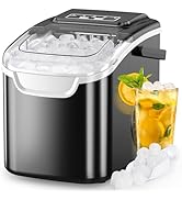 COWSAR Ice Maker Countertop, 26.5lbs/24Hrs, 8 Bullet Ice Cubes in 6 Mins, Portable Ice Machine wi...