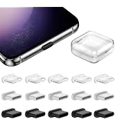 15 Pcs USB Type C Anti Dust Plugs for iPhone 15 Pro Max iPad Pro, Silicone USB-C Charging Port Pl...