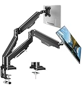 ErgoFocus Dual Monitor Mount for Screens up to 43", Heavy Duty Ultrawide Dual Monitor Arm Holds 2...