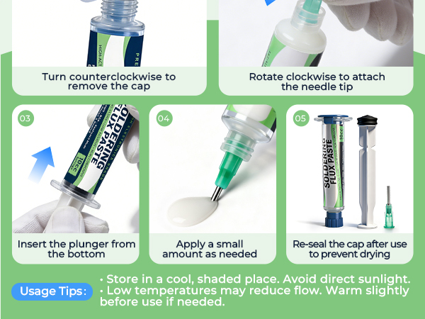 Solder Flux Paste Desoldering Wick No Clean Rosin Handy Flux Syringe Solder Wick Braid
