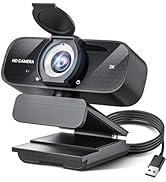 TRAUSI 6K Webcam with Wide Auto Light Correction, Angle Lens, Noise-Canceling Mic, USB Camera for...