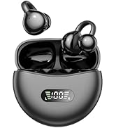 CHENRUIDA Clip On Earbuds Open Ear Ear Buds Wireless Bluetooth 5.4 Headphones,48H Playtime,IPX6 W...