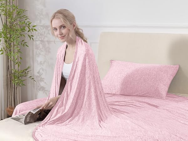 Pink cooling blanket