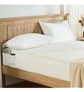 Entisn Pure Cotton Fitted Sheets with Pockets on Side, 400 Thread Count Queen Cotton Fitted Sheet...
