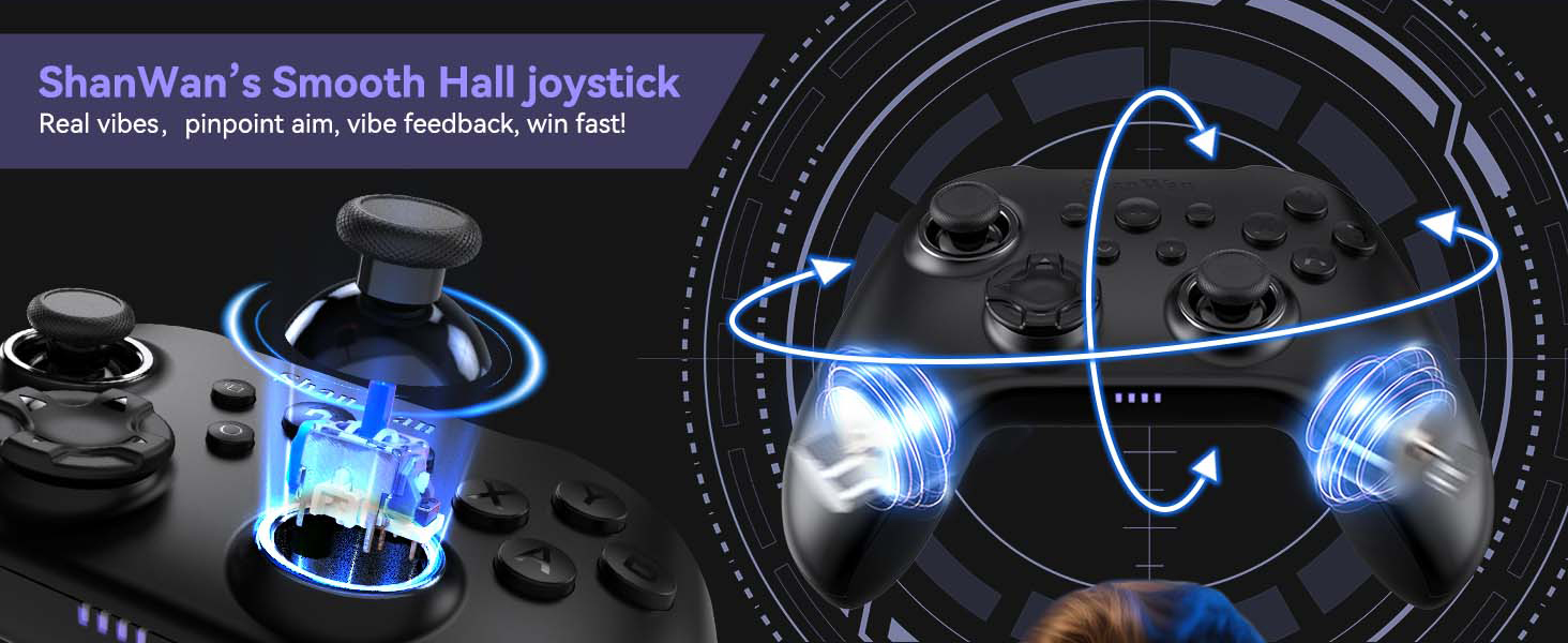Wireless Controller for PC, iPhone, Android, Switch