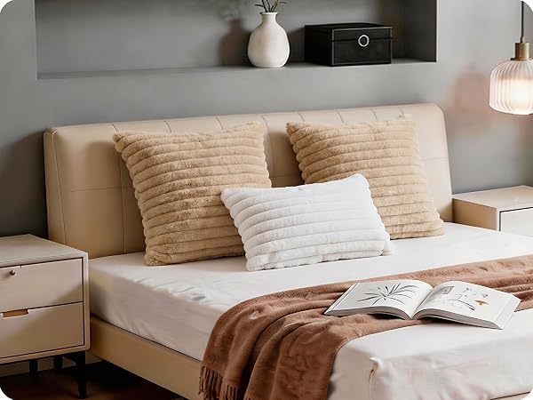 brown pillow covers