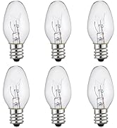 ZwwYvv Wax Warmer Light Bulbs 15 Watt,E12 Candelabra Base Salt Lamp Bulbs,C7 Light Bulb for Plug-...