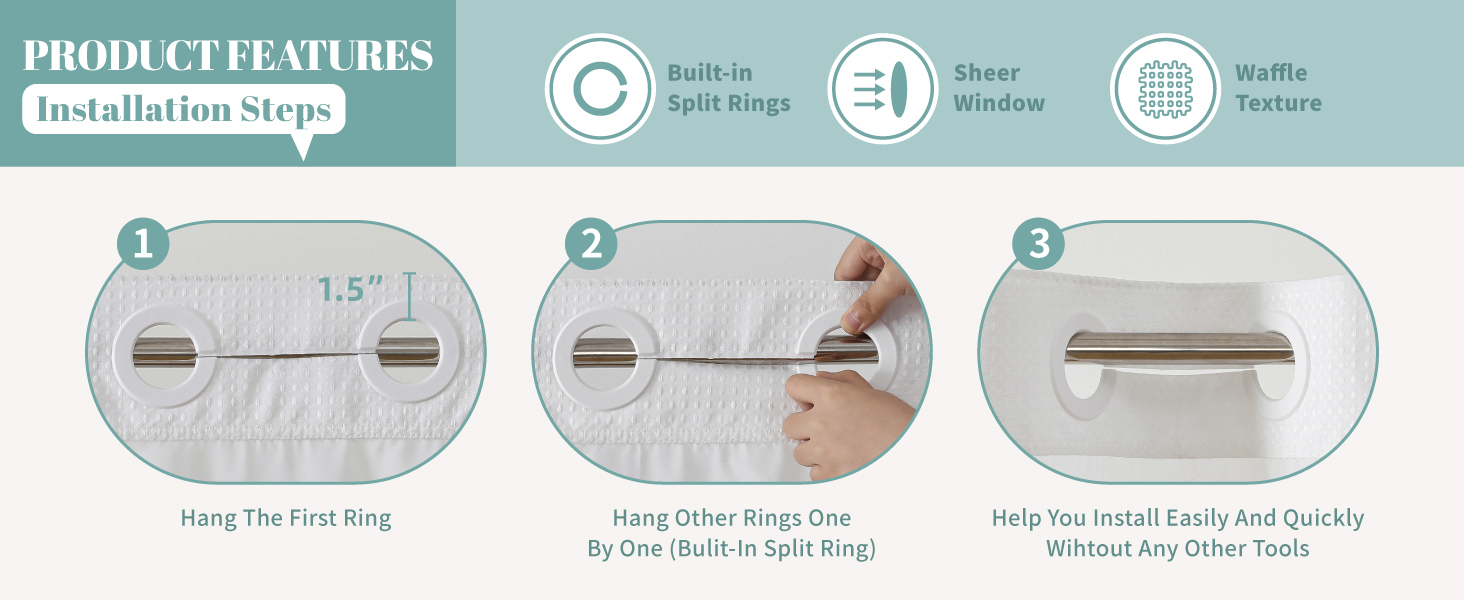 hookless shower curtain