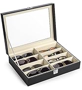 CO-Z Sunglasses Organizer with 8 Slots, Multiple Eyeglasses Eyewear Display Case for Women Men
