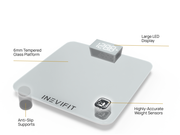 INEVIFIT Premium Bathroom Scale - I-BS002S - Premium A+ - Mobile