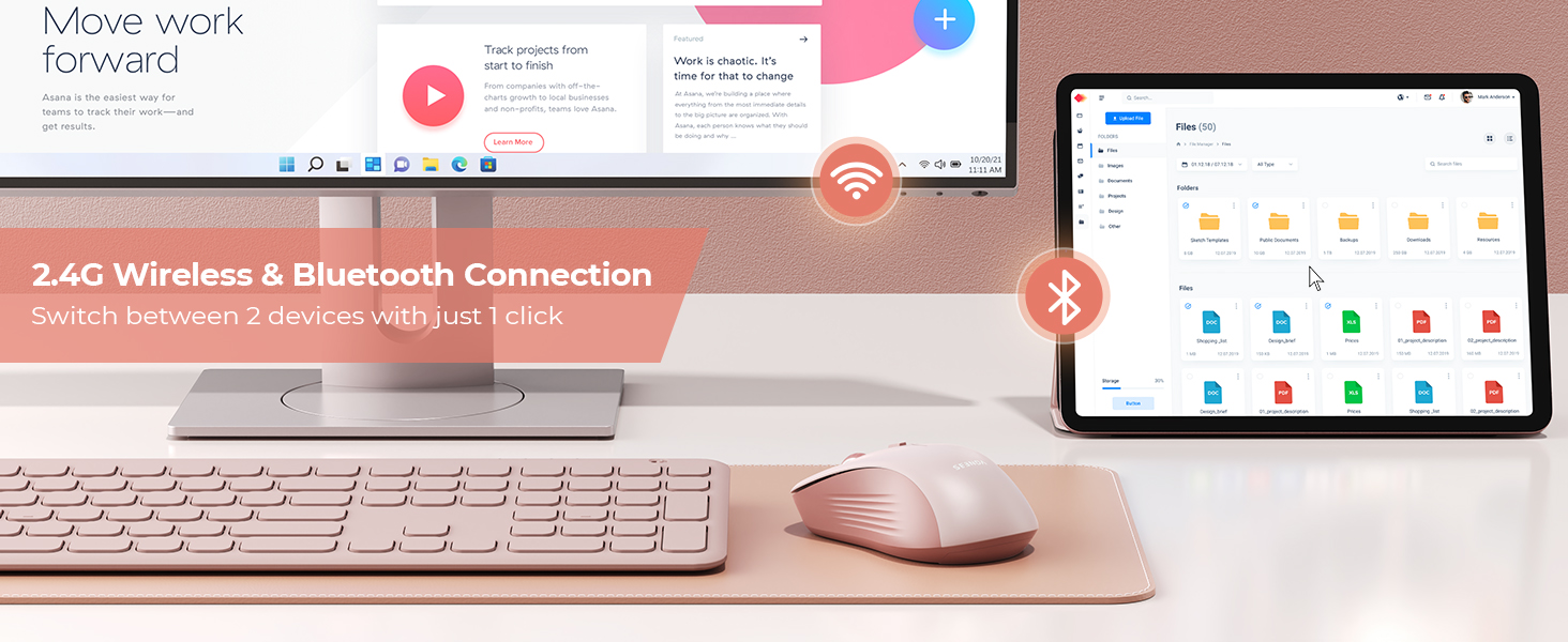 Bluetooth Mouse Pink
