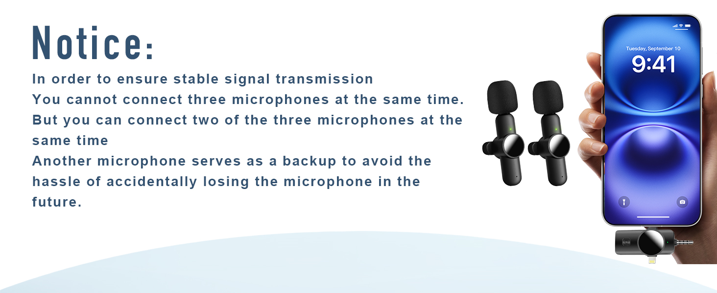 3 in 1 Mini Microphone,Wireless Lavalier Microphones for iPhone Android Camera USB-C,2.4G