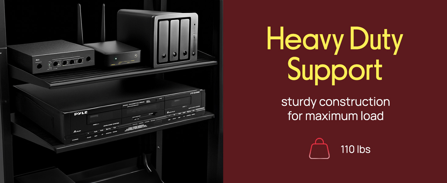 19-Inch 1U Server Rack Shelf - Vented Shelves For Good Air Circulation, Cantilever Mount, 