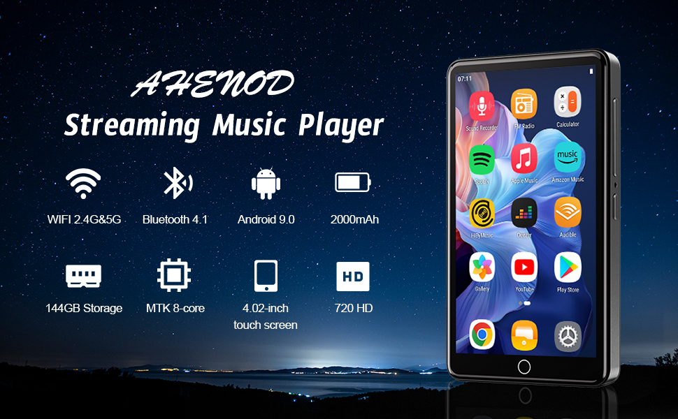 MP3 player with Bluetooth and WIFI