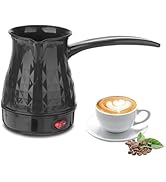 Leopacat Portable Turkish Coffee Pot - 600ml Electric Coffee Pot ABS and Stainless Steel American...