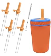 XANGNIER Replacement Straws and Bite Valve Compatible with Zak Designs Kelso 15 oz Tumbler Water ...