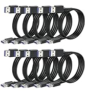 USB to USB Cable 6 Feet 10-Pack, USB 3.0 A to A Male Cord Adapter Double End USB Cord Compatible ...
