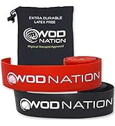 WOD Nation Muscle Floss Bands with Carrying Case for Tack, Flossing &amp; Sore Muscles, Mobility – 2-...
