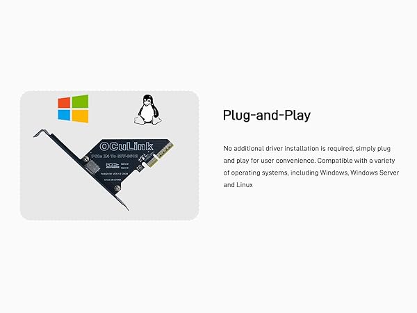 LetLinkSo Gen4 PCIe 4.0 x4 to Oculink SFF-8612 External SFF-8611 Adapter Card for NVMe