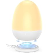 JolyWell Baby Night Light for Kid, Portable Egg Nightlight with Stable Charging Pad, Touch Nurser...