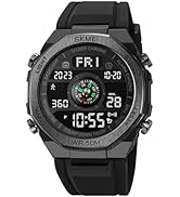 FANMIS Men Pedometer Watches Military Multifunctional 50M Waterproof Digital Outdoor Sports Watch